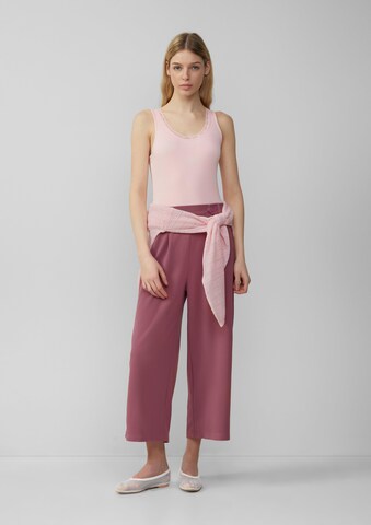 QS Wide leg Pleat-front trousers in Pink