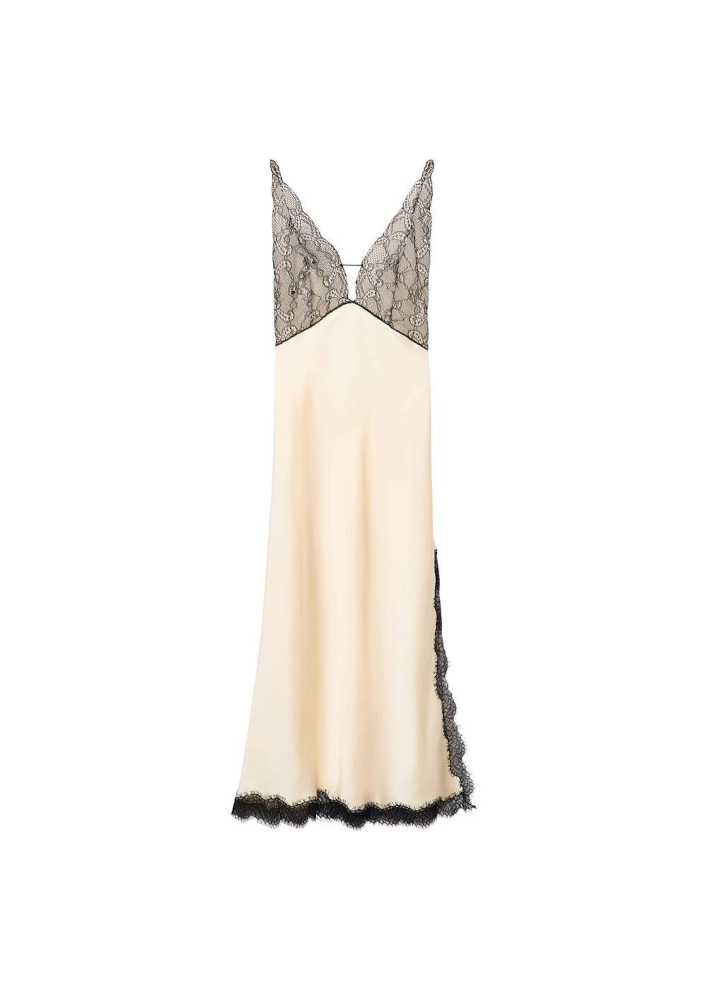 MANGO Kleid in nude / schwarz, Produktansicht