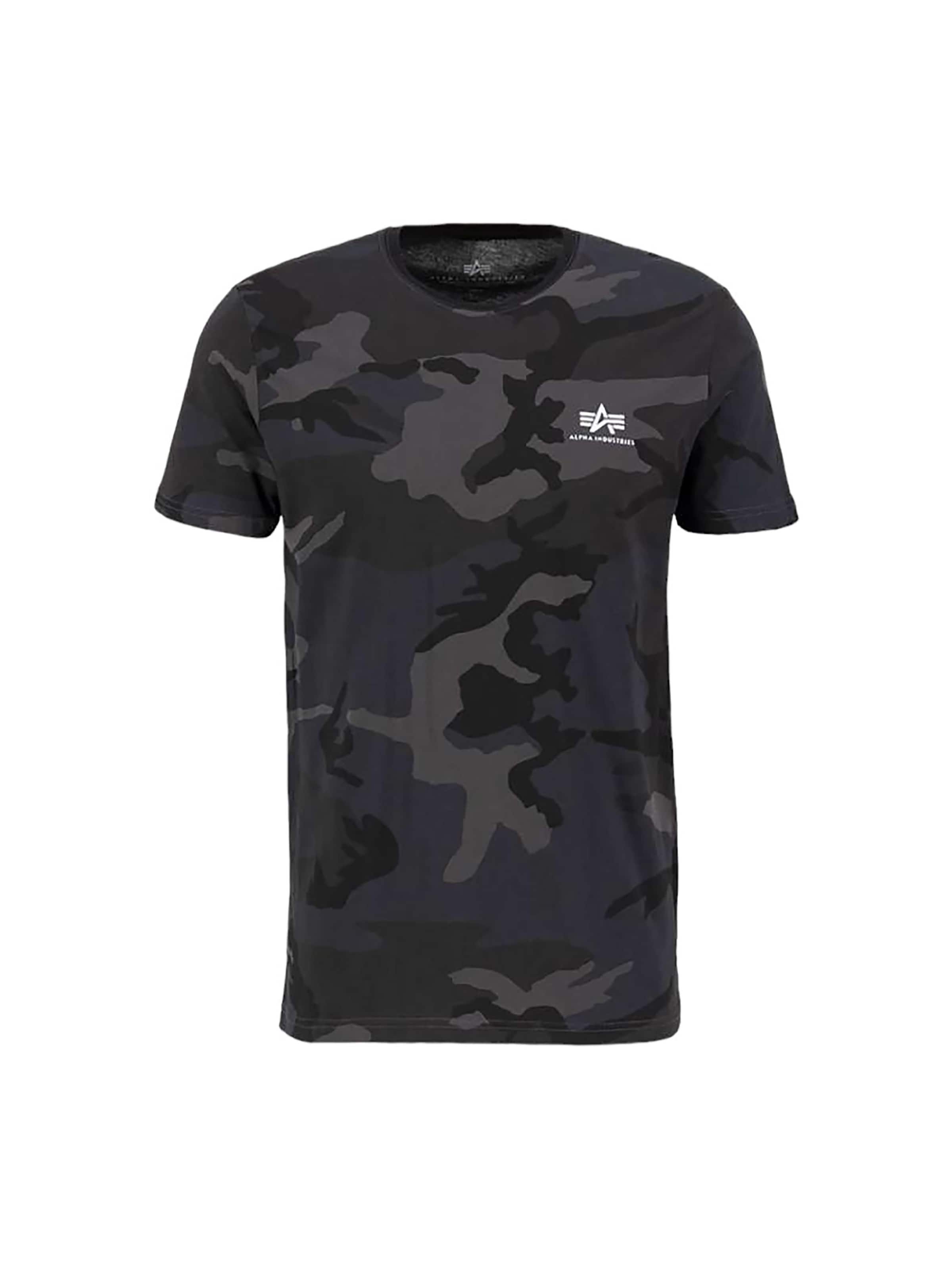ALPHA INDUSTRIES Shirt 'Backprint Camo' in Mixed colors: front