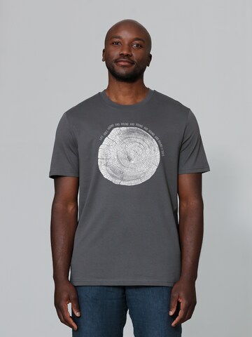 Watapparel Shirt ' Baumscheibe ' in Grey: front