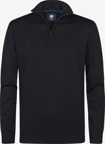 melns Petrol Industries Džemperis 'Lexington': no priekšpuses