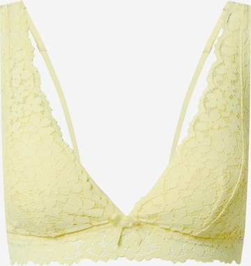 Skiny Triangle Bra in Yellow: front