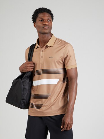 T-Shirt 'Paddy Tape' BOSS en beige : devant