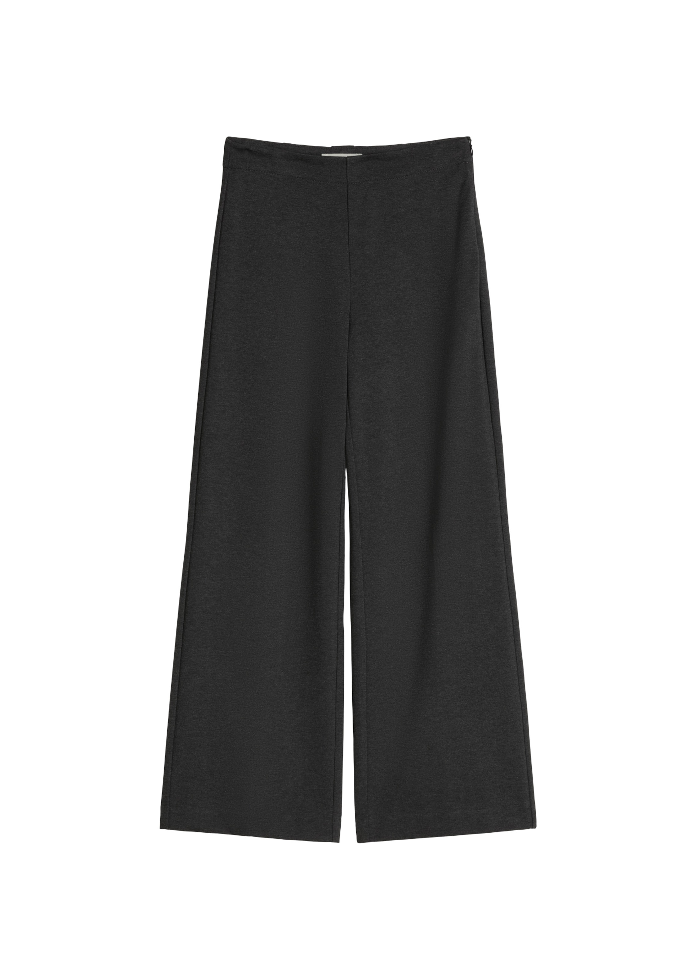 Marc O'Polo Wide leg Broek 'Model Margo' in Grijs: voorkant