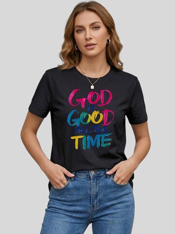T-shirt 'Women's Summer Short Sleeves Tops' LapaPlus en noir : devant