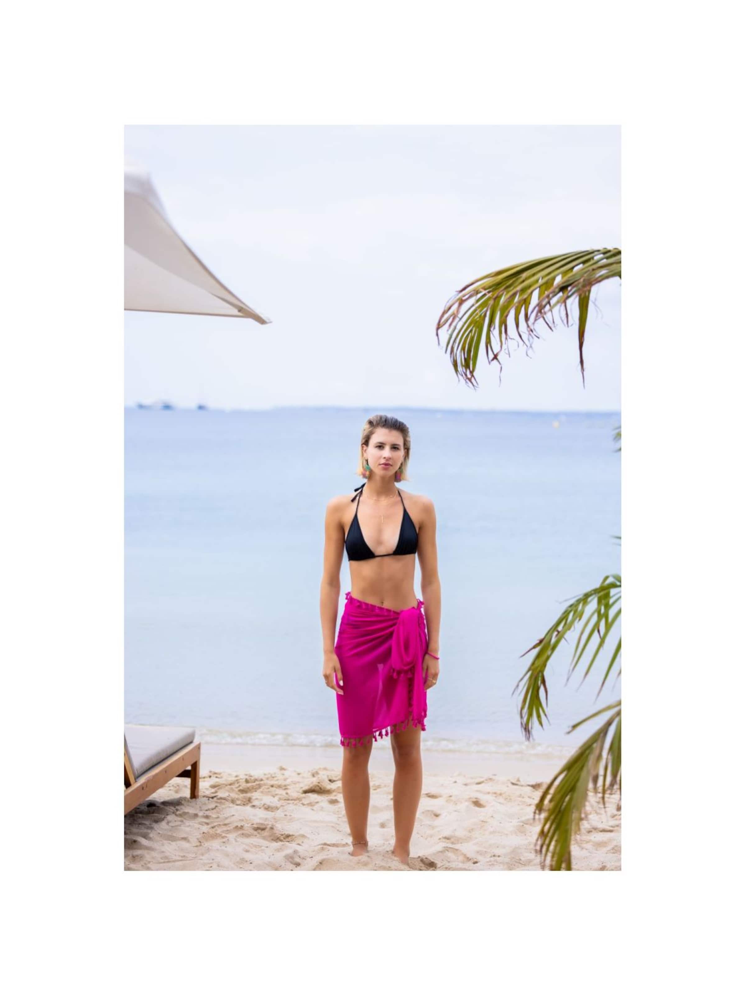 alberto cabale Rok 'Paréo de plage FRINGES' in Roze