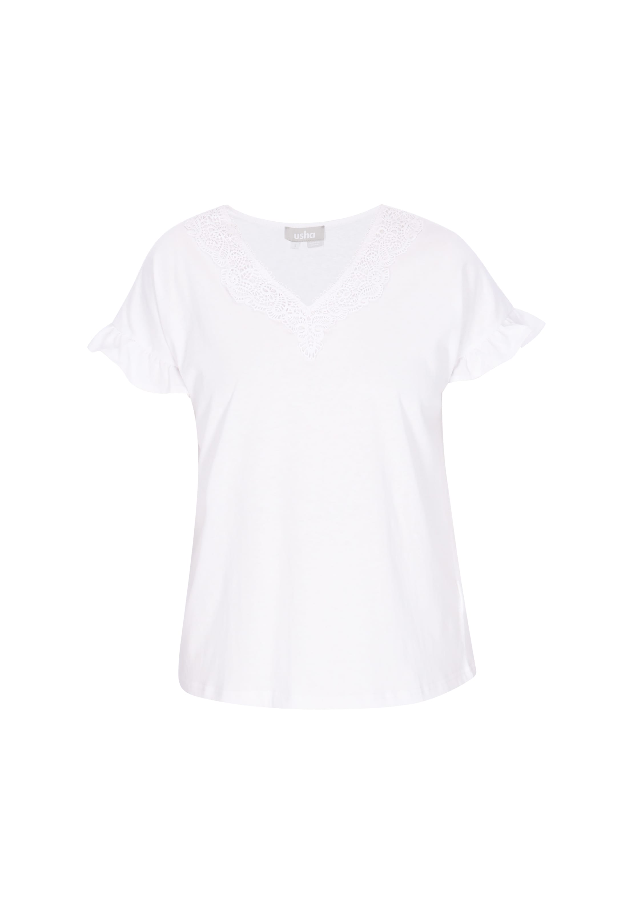 Chemisier Usha en blanc : devant