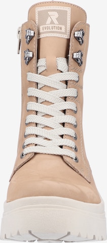 Rieker EVOLUTION Lace-Up Ankle Boots in Beige