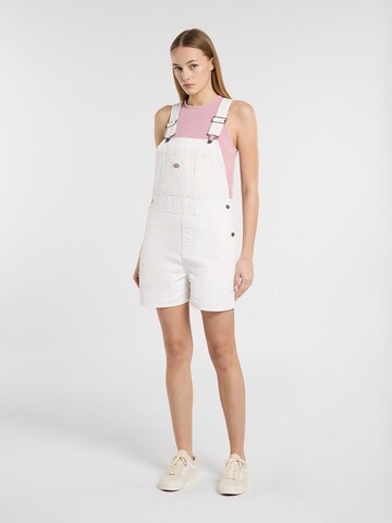 DICKIES Regular Dungarees in White: front