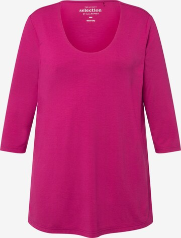 T-shirt Ulla Popken en rose : devant