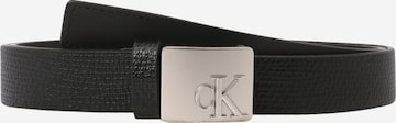 Calvin Klein Jeans Riem 'PLAQUE' in Zwart: voorkant