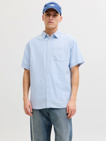 JACK & JONES Regular fit Button Up Shirt 'JORNANTUCKET' in Blue: front