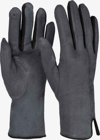 styleBREAKER Fingerhandschuhe 'Touchscreen Handschuhe Kontrast' in XS-XL in dunkelgrau, Produktansicht