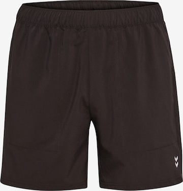 Hummel Sportshorts 'Pulse' in Grau: Vorderseite