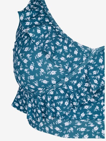 Swim by Zizzi Bustier Bikinitop 'Skatrin' in Blauw