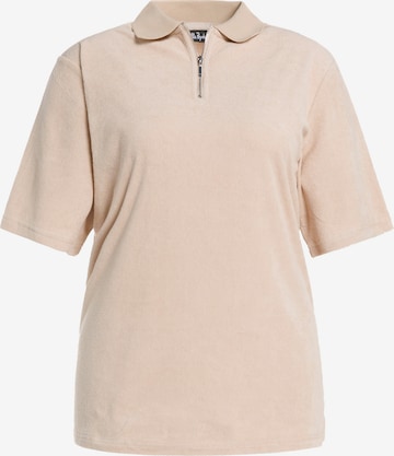 Ulla Popken Shirt in Beige: voorkant