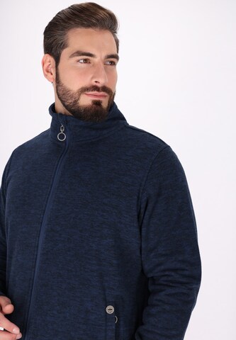 Giacca di pile di DreiMaster Maritim in blu