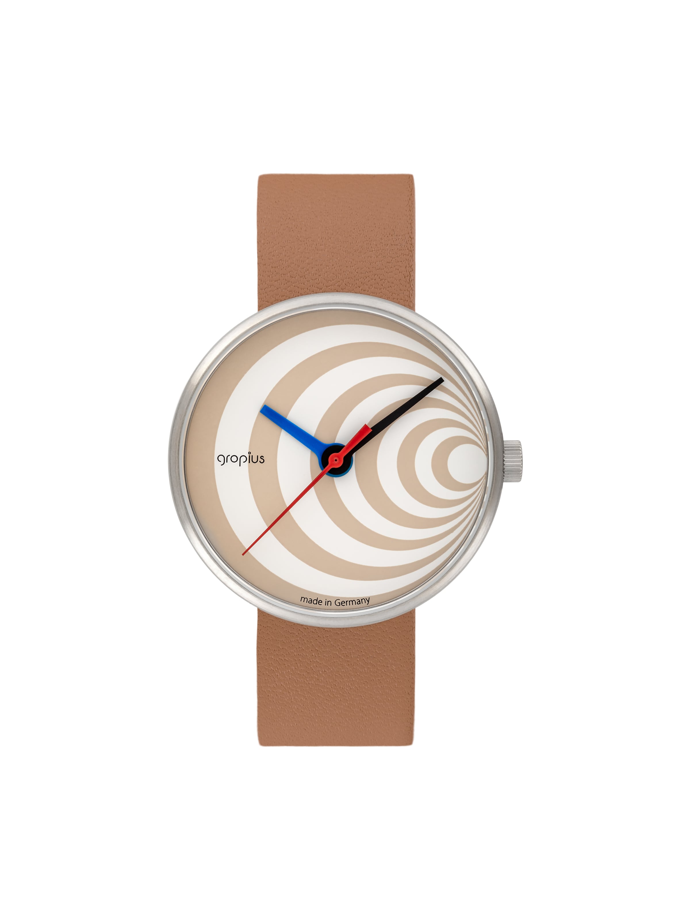 WALTER GROPIUS Analog Watch 'EXCENTRIC' in Brown, Item view