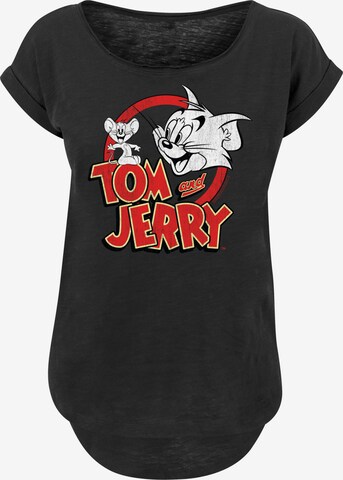 F4NT4STIC Shirt 'Tom and Jerry' in Zwart: voorkant