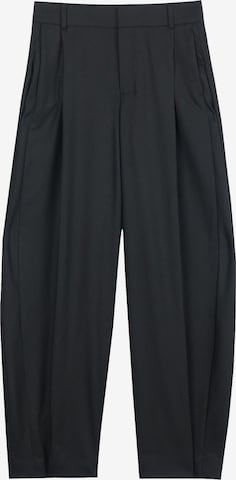 GOBI Cashmere - Pantalón de pinzas 'Barrel-Leg Cashmere Pants' en negro: frente