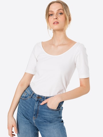 JAN 'N JUNE Shirt 'Scoop' in White: front