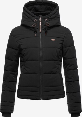 Ragwear Winter Jacket 'Novva' in Black: front