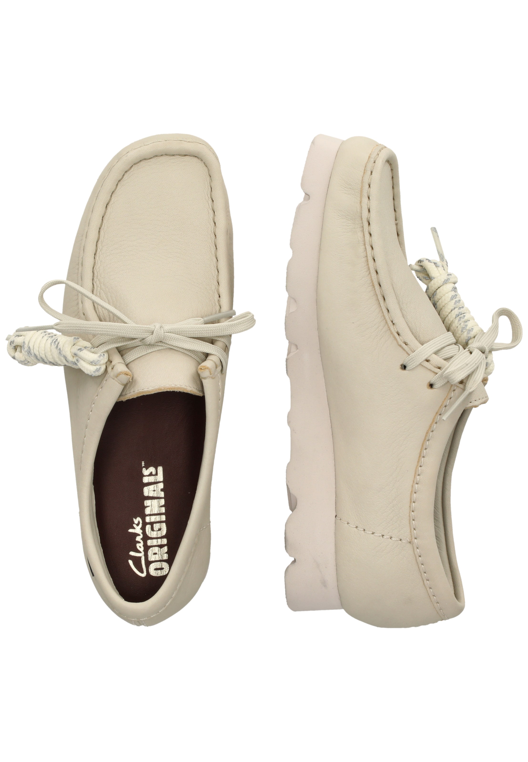 CLARKS Lace-up shoe 'Wallebee' in White