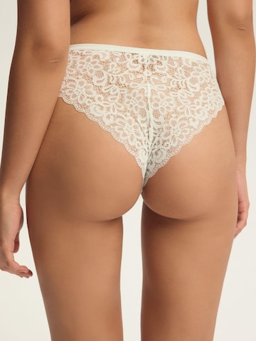 ESOTIQ - Panti 'Slip Arien, florales Muster, glatte Microfaser, mit Baumwollzwickel' en beige