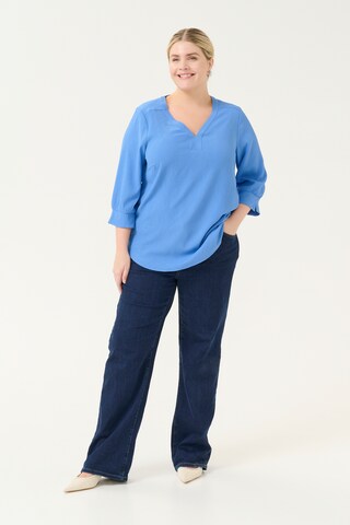 KAFFE CURVE Blouse 'KCLunda' in Blauw