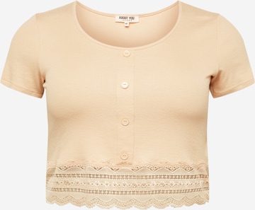 ABOUT YOU Curvy Shirt 'Carin' in Beige: front