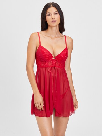 LASCANA - Camisa de noite em vermelho: frente