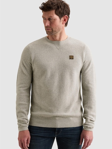 PME Legend Sweater 'Pullover in 100% cotton with crewneck' in Grey: front
