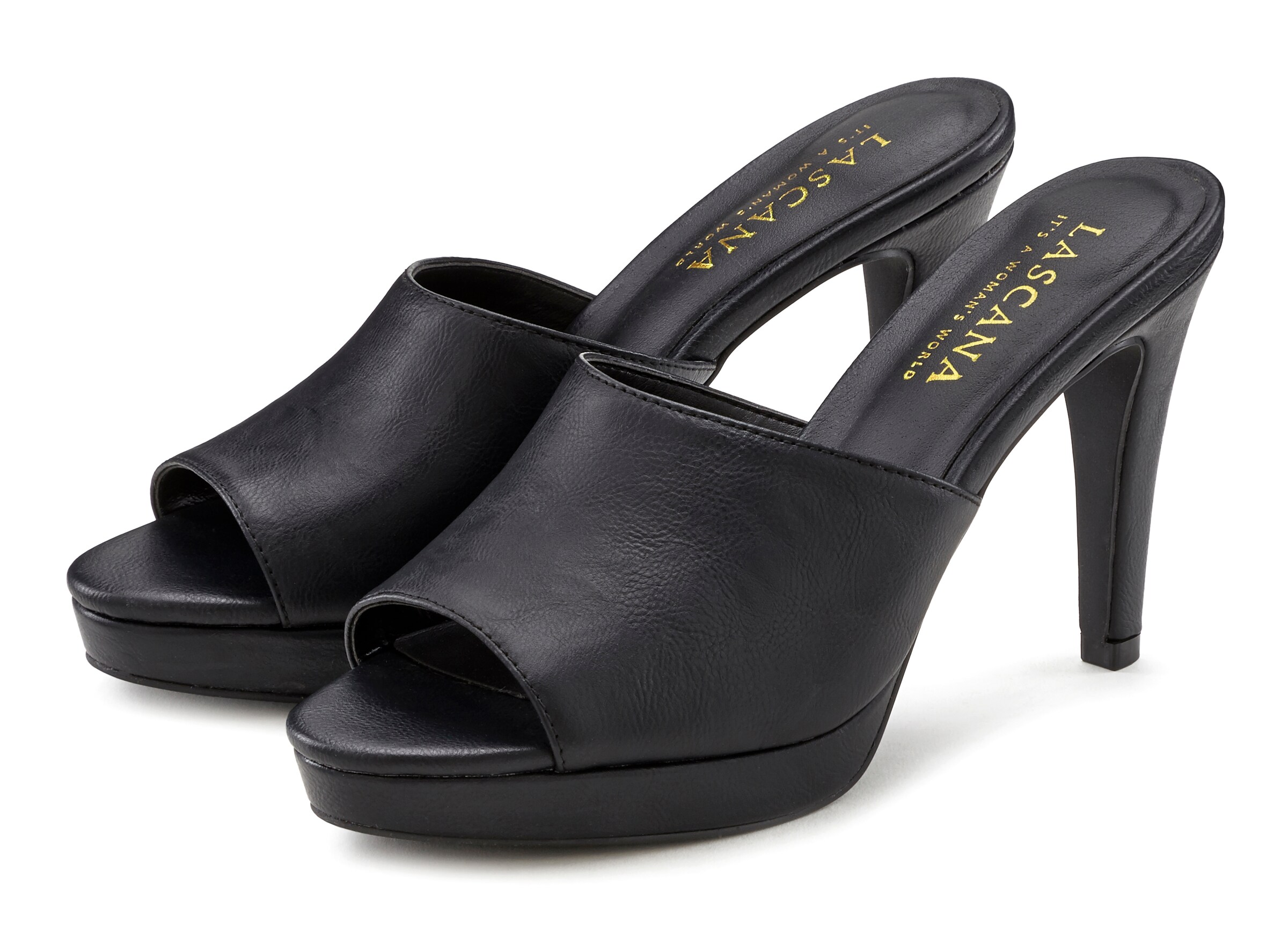 LASCANA Belle Affaire Mules 'Belle Affaire' in Black