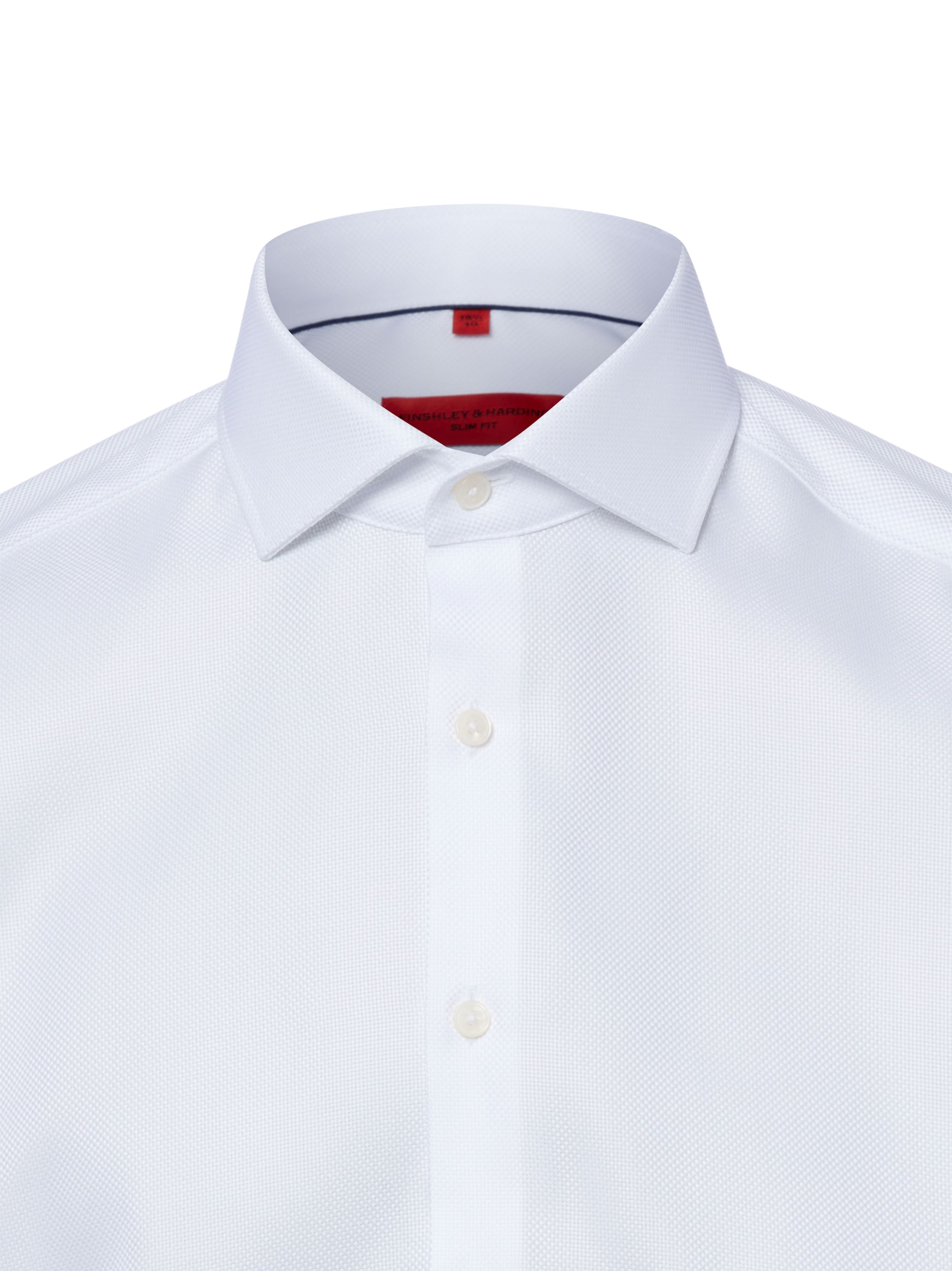 Finshley & Harding Slim Fit Hemd in Weiß