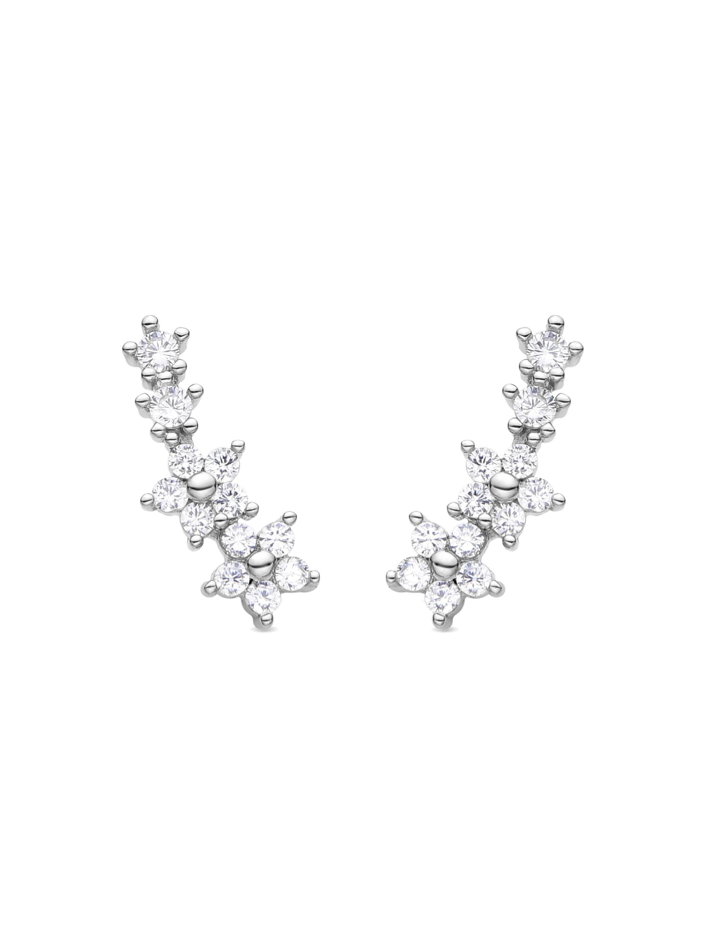 Luxenter Earrings 'Olea' in Silver: front