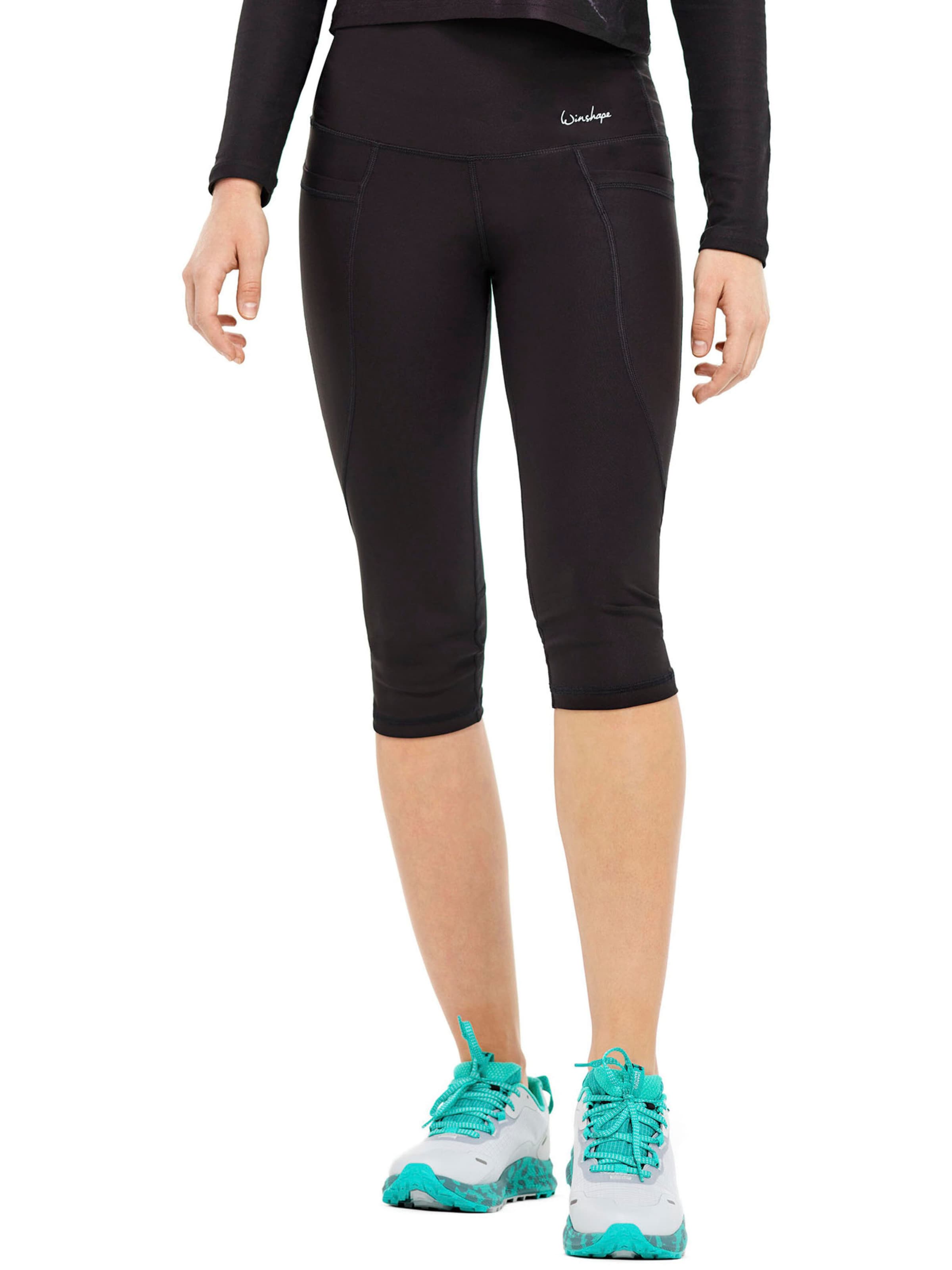 Winshape Скинни Спортивные штаны 'HWL215C' в Черный: спереди