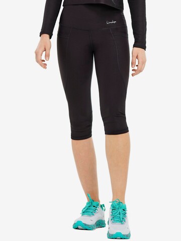 Winshape Skinny Sportbroek 'HWL215C' in Zwart: voorkant