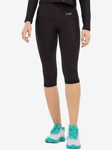 Skinny Pantalon de sport 'HWL215C' Winshape en noir : devant