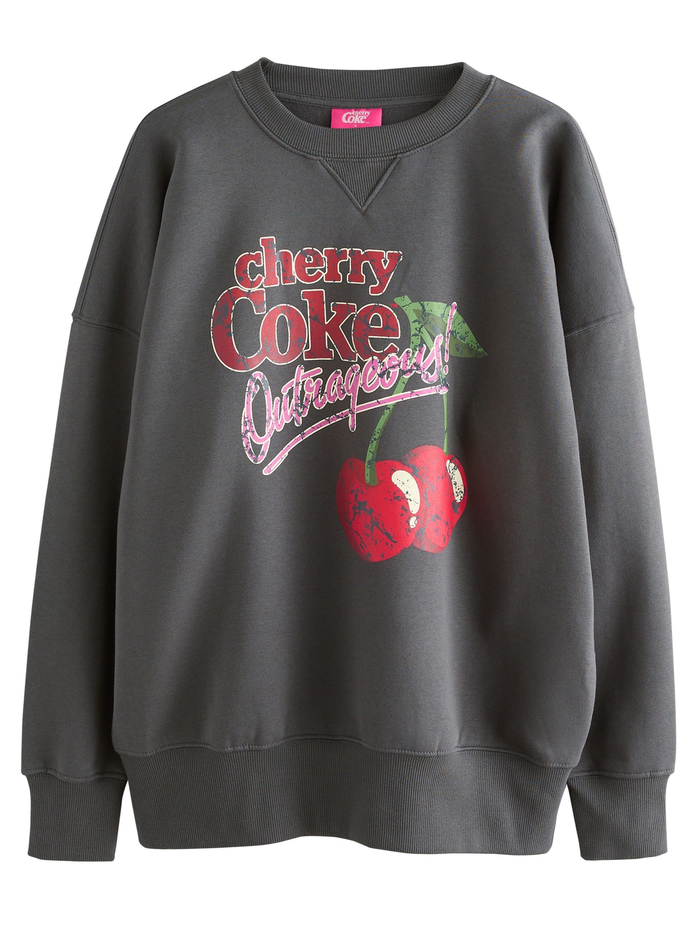 Next Μπλούζα φούτερ 'Cherry Coke' σε γκρι: μπροστά