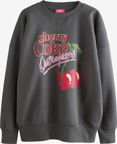 Megztinis be užsegimo 'Cherry Coke' iš Next, spalva – tamsiai pilka / žalia / rožinė / raudona, Prekių apžvalga