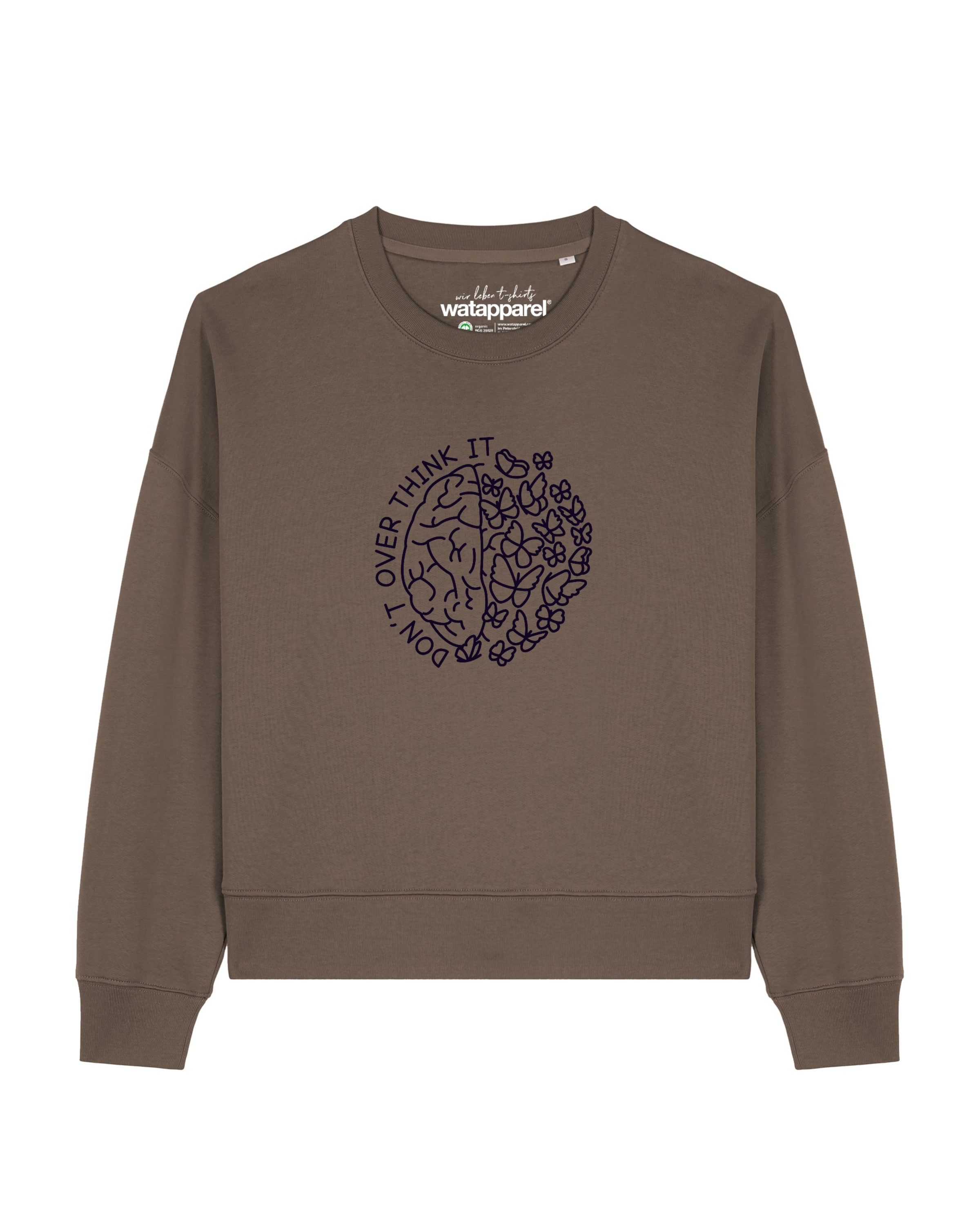 Felpa di Watapparel in marrone: frontale