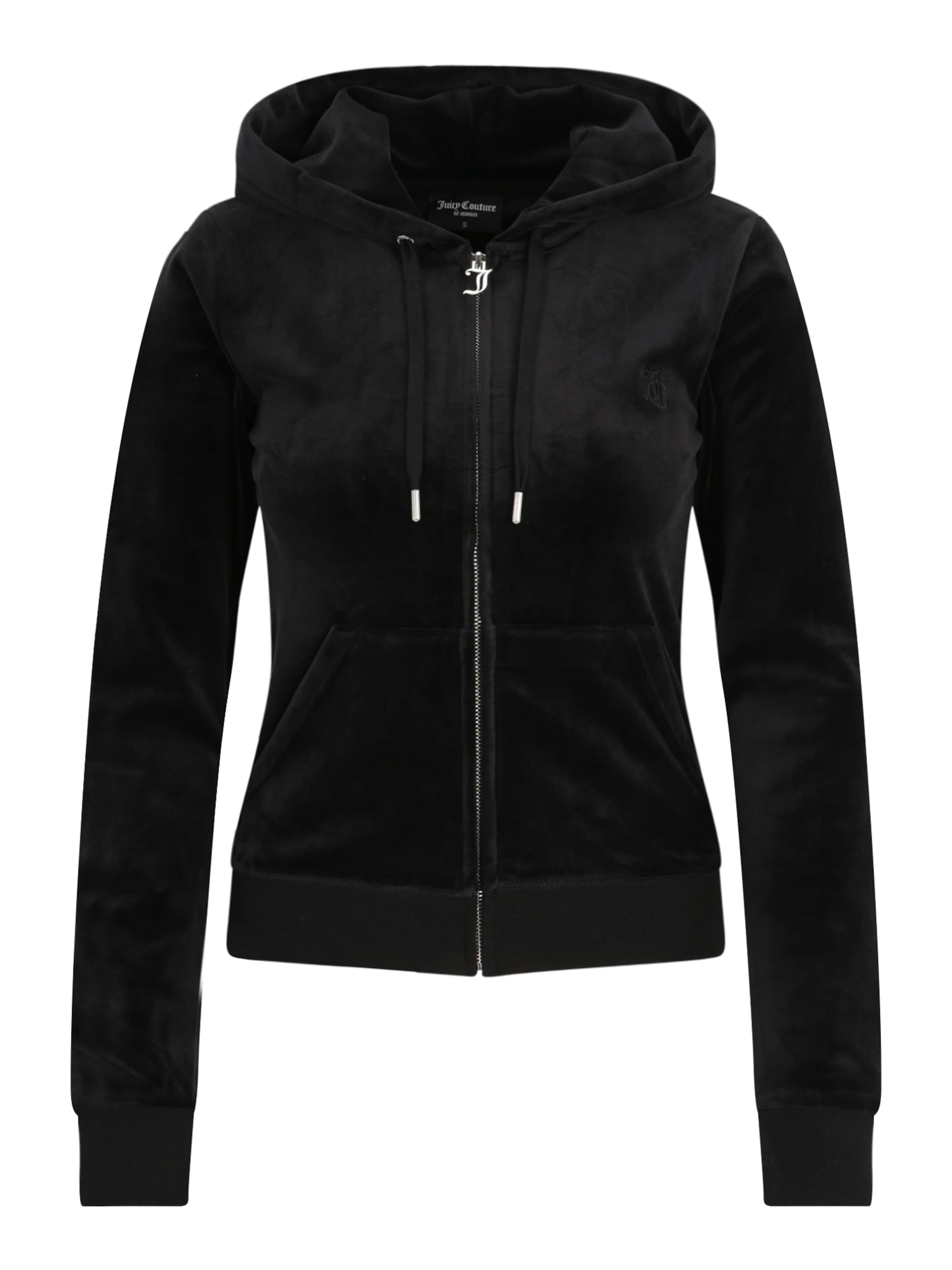 Juicy Couture Tall Кофта на молнии 'ROBERTSON' в Черный: спереди