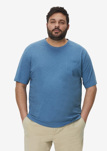 T-Shirt 'in softer Slub-Jersey-Qualität' Marc O'Polo en bleu : devant