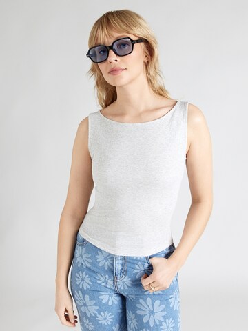 HOLLISTER Top – šedá: přední strana