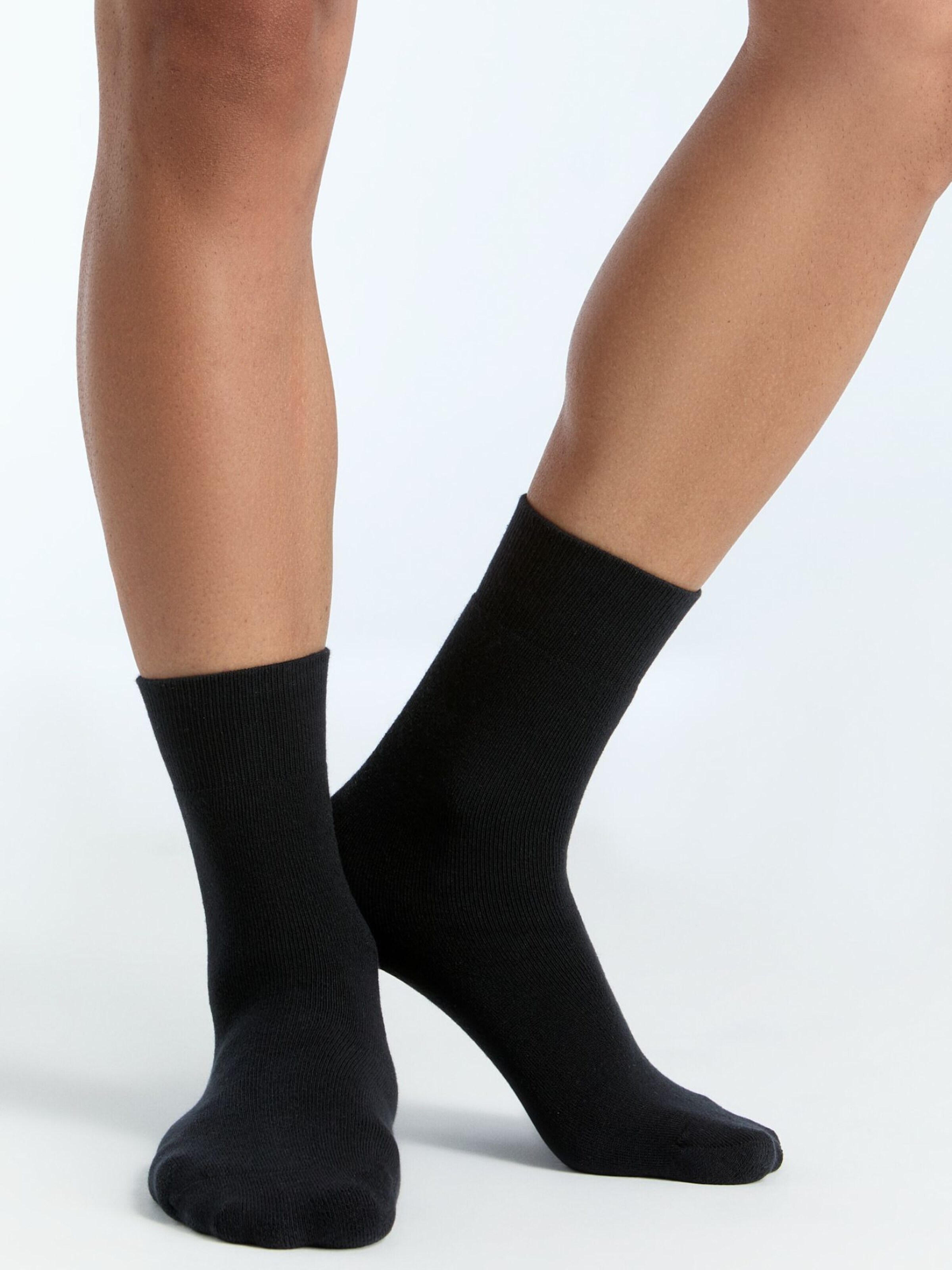 Albero Natur Socks 'Bio-Baumwoll-Frotteesocken Unisex – 2er Pack' in Black