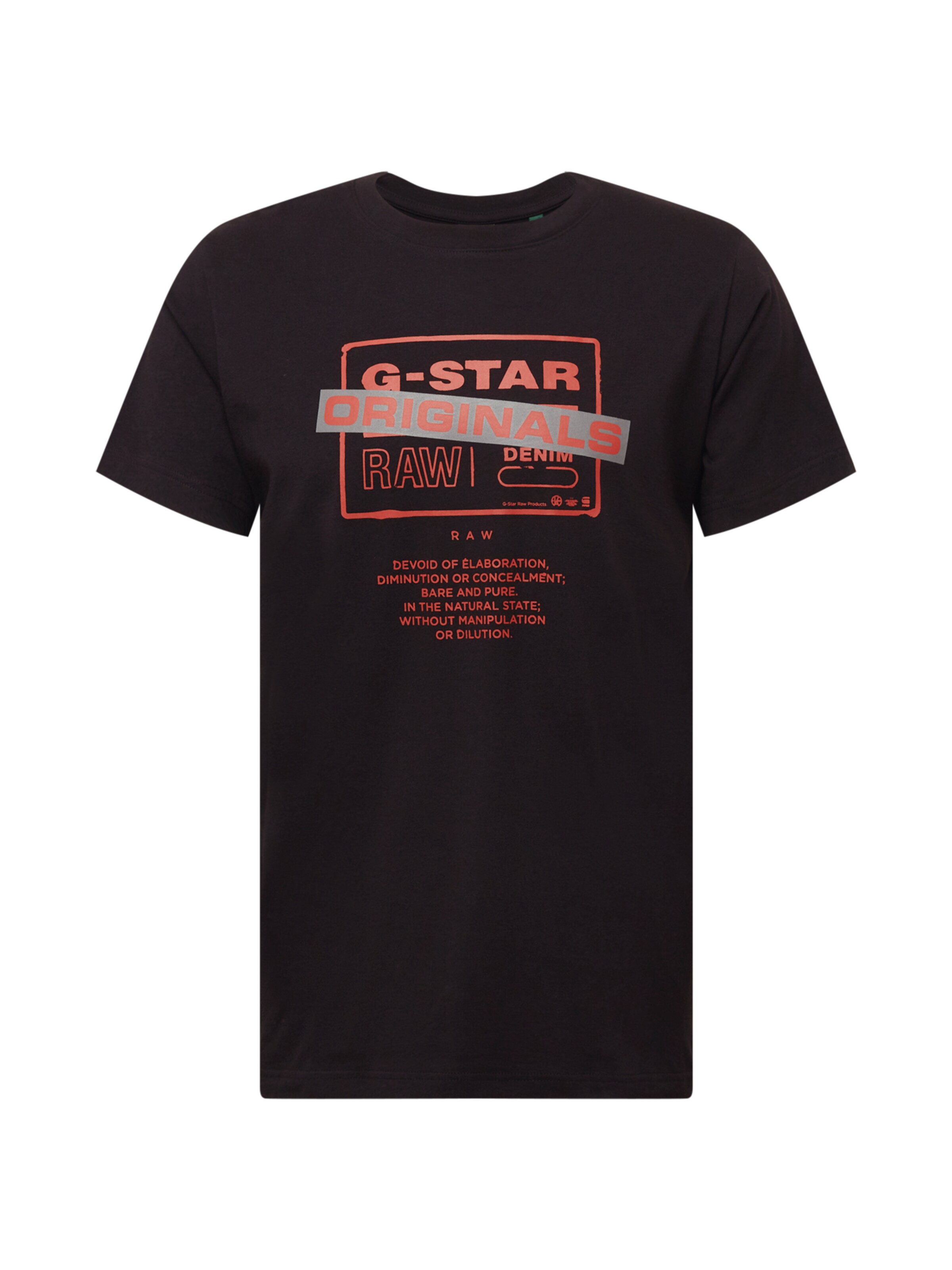 Männer Shirts G-Star RAW T-Shirt in Schwarz - ER48636