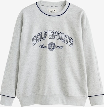 Felpa di self. in grigio: frontale