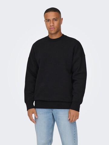 Only & Sons Sweatshirt 'Dan' in Black: front
