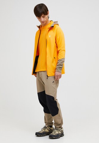 PEAK PERFORMANCE Fleecejacke M Rider Zip Hood in Rot: Vorderseite