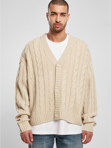 Urban Classics Knit Cardigan in Beige: front